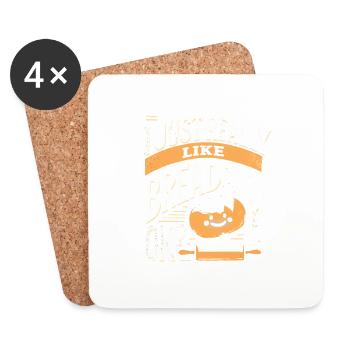Ich mag Brot einfach sehr gerne, okay? - Untersetzer (4er-Set) - Weiß - Vorne