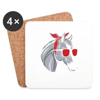 I love my Percheron To the barn and - Coasters (set of 4) - white - Front