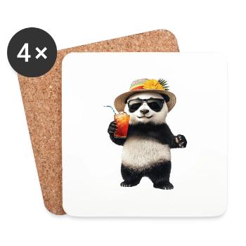 Panda - Untersetzer (4er-Set) - Weiß - Vorne