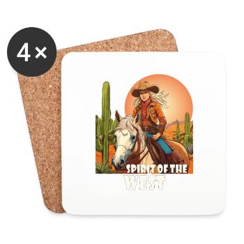 RIDER SPIRIT DE L’OUEST - Dessous de verre (lot de 4) - blanc - Devant