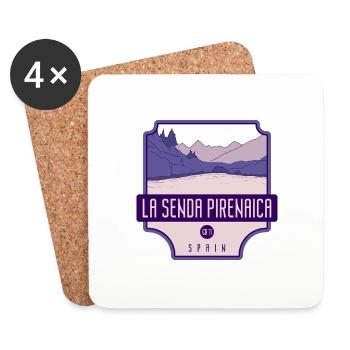 TLa Senda Pirenaica - GR 11, Spain - Untersetzer (4er-Set) - Weiß - Vorne