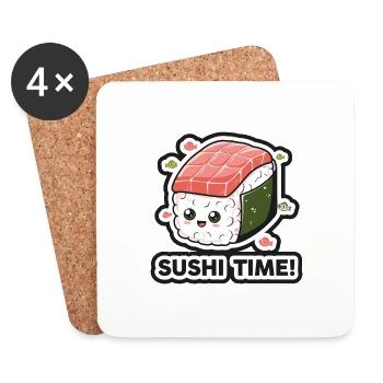 SUSHI-ZEIT - Untersetzer (4er-Set) - Weiß - Vorne