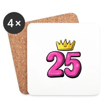 25 Number Crown - Coasters (set of 4) - white - Front