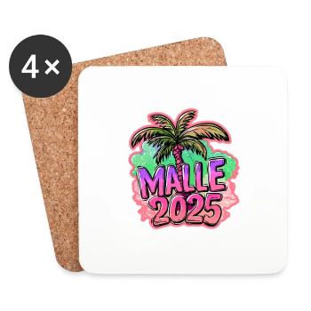 Malle 2025 Palm Tree - Coasters (set of 4) - white - Front