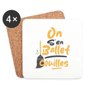 We ballet ballet balls - Coasters (set of 4) - white - Front