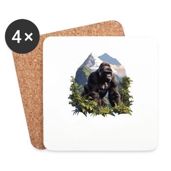 Mountain gorillas Mountain gorilla - Coasters (set of 4) - white - Front