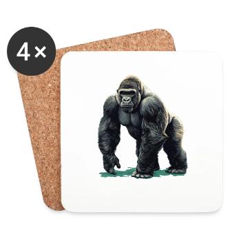 Mountain gorillas Mountain gorilla - Coasters (set of 4) - white - Front