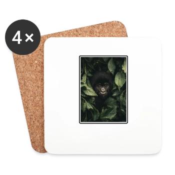 Mountain gorillas Mountain gorilla - Coasters (set of 4) - white - Front