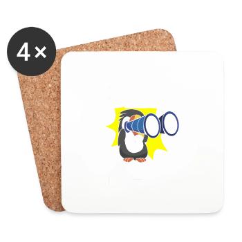 Bird Watching Cute Bird Lover - Coasters (set of 4) - white - Front