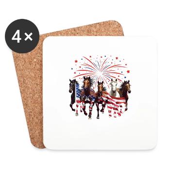 I love my Percheron To the barn and - Coasters (set of 4) - white - Front