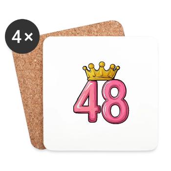 48 Number Crown - Coasters (set of 4) - white - Front