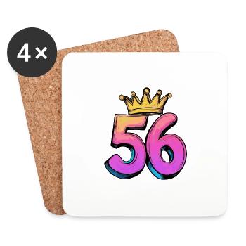 56 Number Krone - Coasters (set of 4) - white - Front