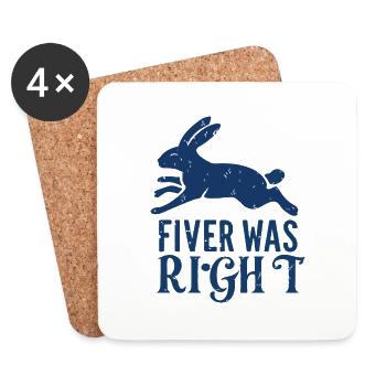 FIVER HATTE RECHT - Untersetzer (4er-Set) - Weiß - Vorne