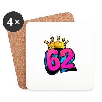 62 Number Crown - Coasters (set of 4) - white - Front