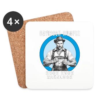 MAN BAVARIAN RUMBLE IN NO TIME AT ALL TOOTH GAP - Coasters (set of 4) - white - Front