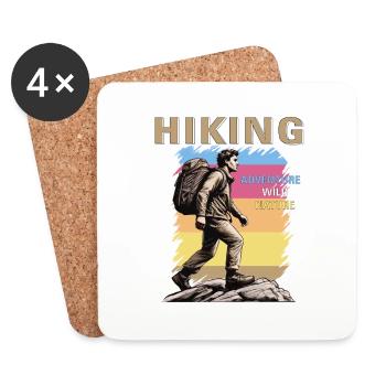 RANDONNÉE D’ALPINISME - Dessous de verre (lot de 4) - blanc - Devant