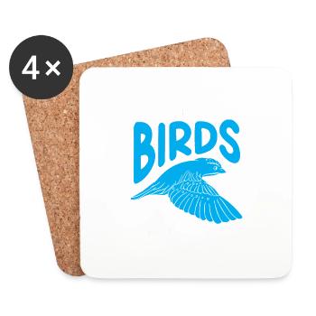 Bird Watching Cute Bird Lover - Coasters (set of 4) - white - Front