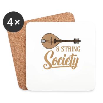 Mandolin 8 String Society - Coasters (set of 4) - white - Front