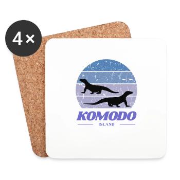 Komodo Island - Coasters (set of 4) - white - Front