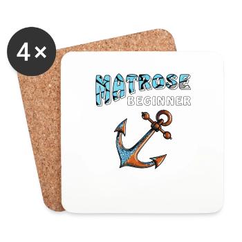 SHIP ANCHOR SAILOR BEGINNER - Coasters (set of 4) - white - Front