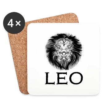 leo1s Artboard 1 - Coasters (set of 4) - white - Front