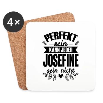 Josefine - Perfekt Sein Kann Jeder Josefine Nicht - Untersetzer (4er-Set) - Weiß - Vorne
