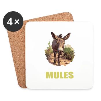 Mules Mule - Coasters (set of 4) - white - Front