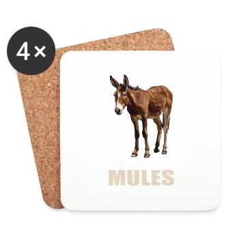 Mules Mule - Coasters (set of 4) - white - Front