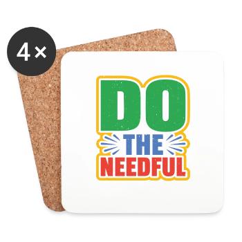 Do The Needful - Untersetzer (4er-Set) - Weiß - Vorne