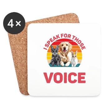 I Speak For Those Who Have No Voice - Untersetzer (4er-Set) - Weiß - Vorne