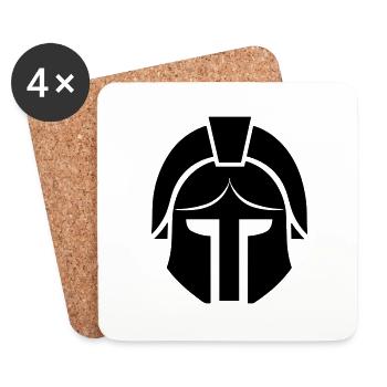 Spartan helmet - Coasters (set of 4) - white - Front