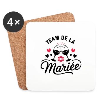 Femme équipe de la mariée pour un EVJF Team Mariée - Dessous de verre (lot de 4) - blanc - Devant