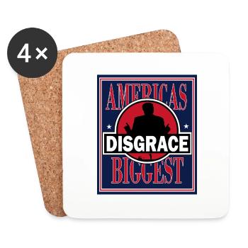 Americas Biggest Disgrace - Untersetzer (4er-Set) - Weiß - Vorne