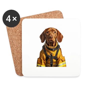 Vizsla - Untersetzer (4er-Set) - Weiß - Vorne
