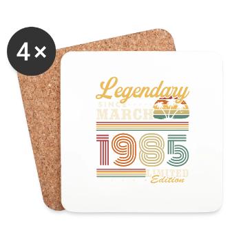 Légendaire depuis Mars 1985 Millésime Anniversaire - Dessous de verre (lot de 4) - blanc - Devant