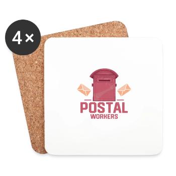 Don't Mess With Postal Workers Mailman Mail - Untersetzer (4er-Set) - Weiß - Vorne