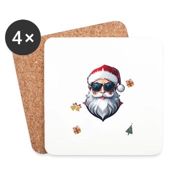 weihnachten aller Zeichenfläche 1 Kopie - Untersetzer (4er-Set) - Weiß - Vorne