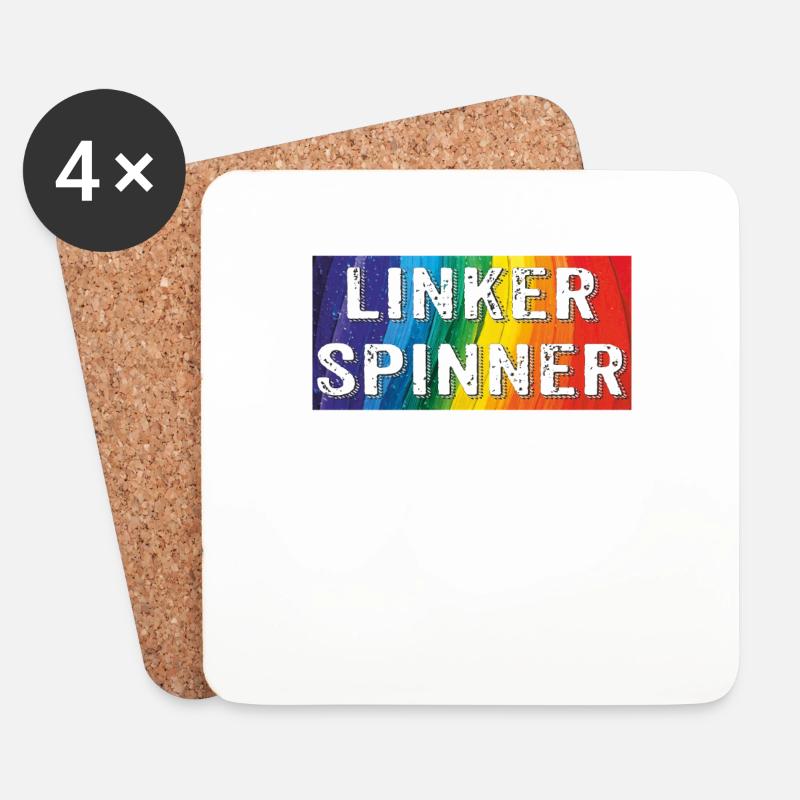 LINKER SPINNER - Untersetzer (4er-Set) - Weiß