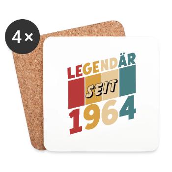 Légendaire depuis 1964 Oh mon dieu comme c’est drôle - Dessous de verre (lot de 4) - blanc - Devant