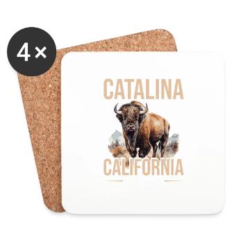 Catalina Island Birthday Crew - Untersetzer (4er-Set) - Weiß - Vorne