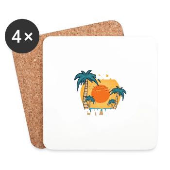 Catalina Island Vacay Vibes Nur - Untersetzer (4er-Set) - Weiß - Vorne