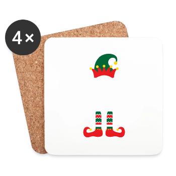elf haha Zeichenfläche 1 - Untersetzer (4er-Set) - Weiß - Vorne