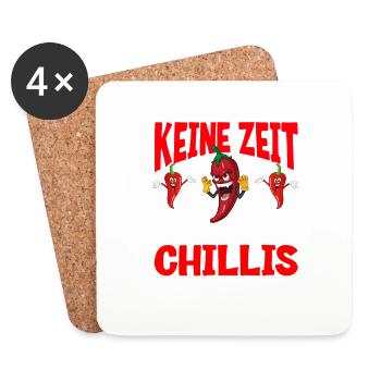 Funny Chili Gardener Saying Design for Hot - Coasters (set of 4) - white - Front