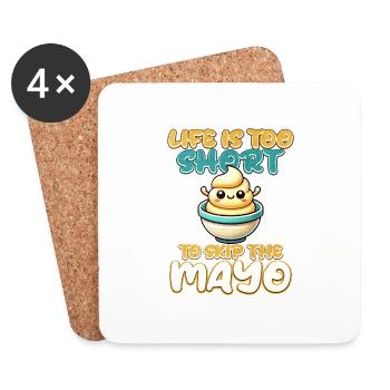 Mayonnaise - Untersetzer (4er-Set) - Weiß - Vorne