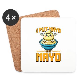 Mayonnaise - Untersetzer (4er-Set) - Weiß - Vorne