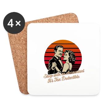 Sleep With An Accountant It's Tax Deductible 10 - Untersetzer (4er-Set) - Weiß - Vorne