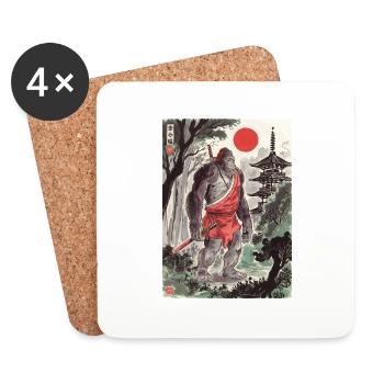 Samurai - Untersetzer (4er-Set) - Weiß - Vorne