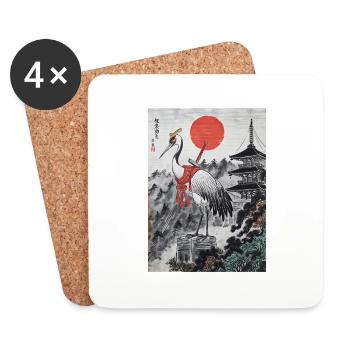Samurai - Untersetzer (4er-Set) - Weiß - Vorne