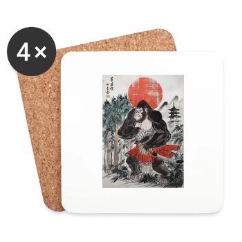 Samurai - Untersetzer (4er-Set) - Weiß - Vorne