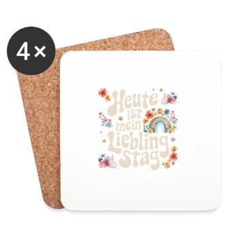 Today is my favorite day - Coasters (set of 4) - white - Front